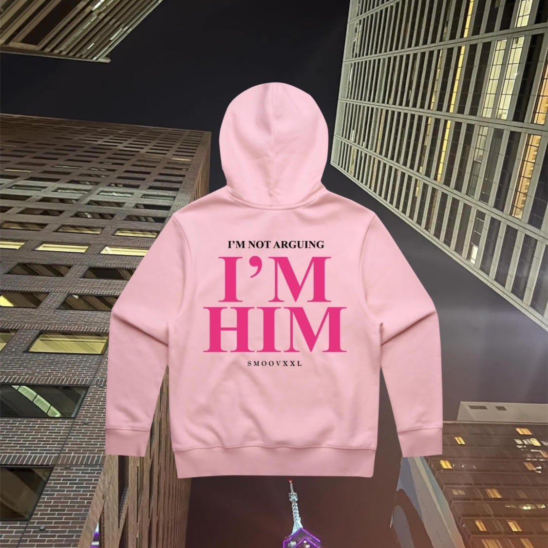 I’M NOT ARGUING - I'M HER Premium Lux Hoodie (Bubble Gum Pink)