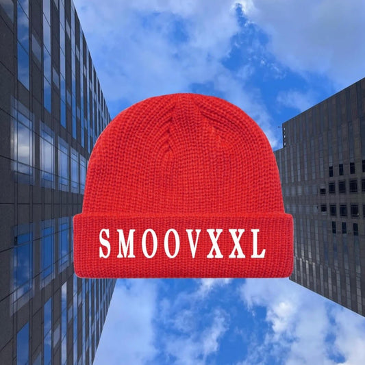 Signature SMOOVXXL Unisex Beanie Hat (Red)