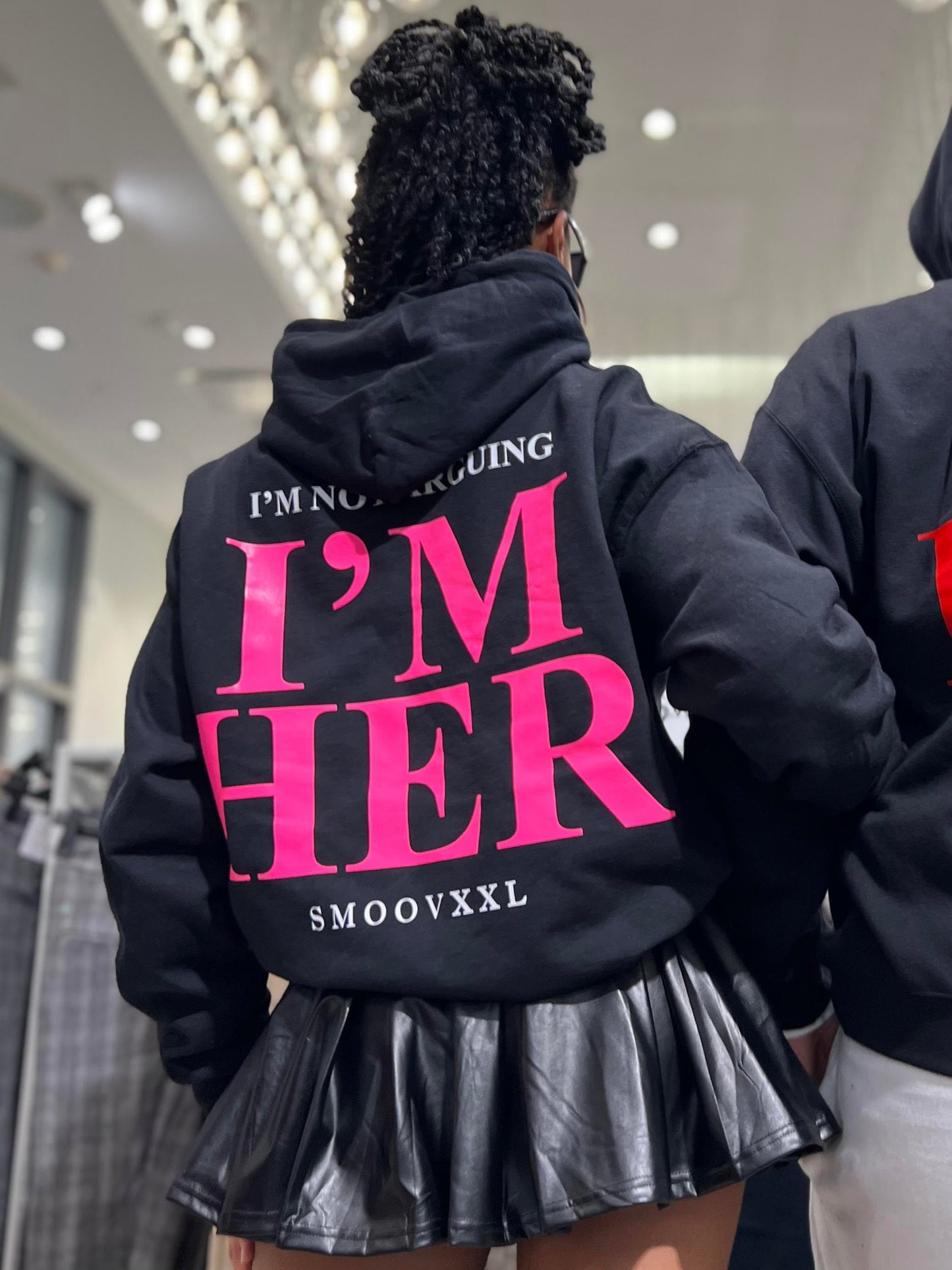 I’M NOT ARGUING - I'M HER Premium Lux Hoodie (Black)